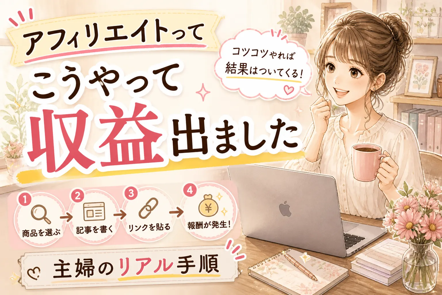 アフィリエイトって怪しい?主婦が4年前に収益化できた仕組みをわかりやすく解説