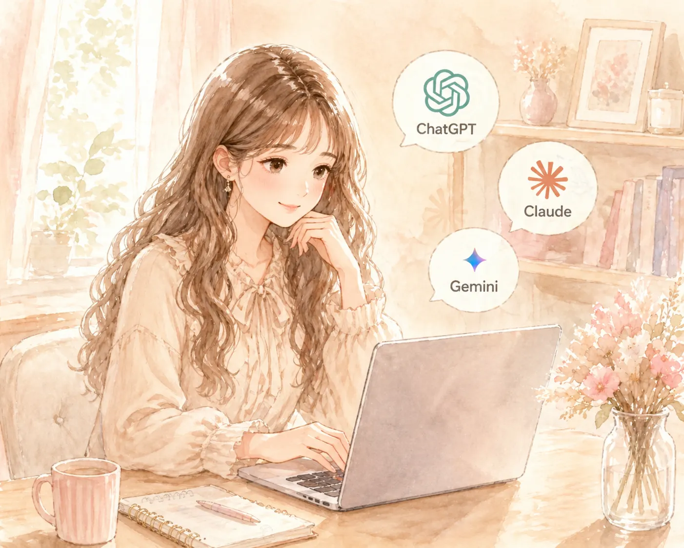 ChatGPT・Claude・Geminiを使い比べる主婦——3つのAI正直比較
