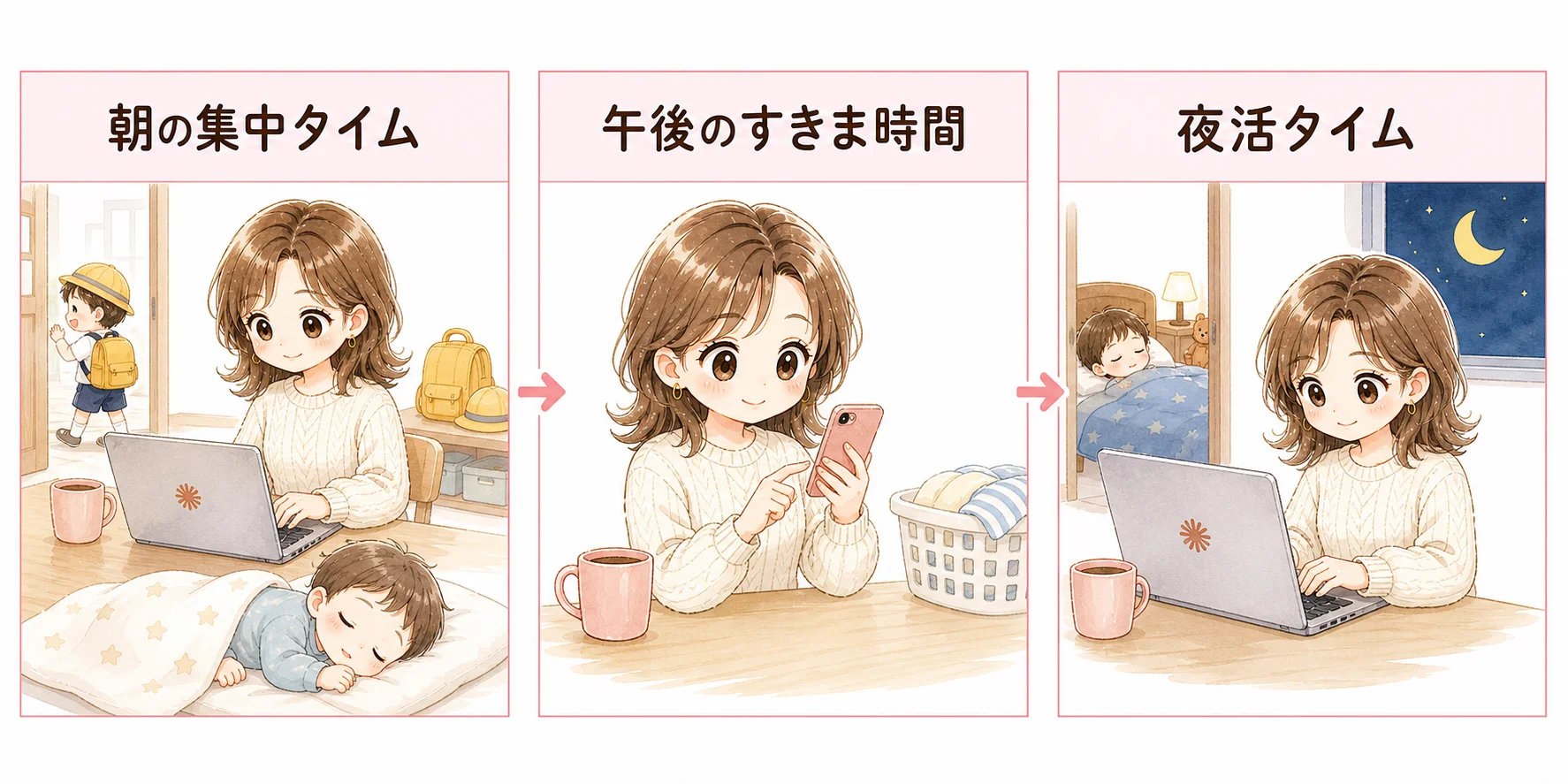 育休主婦の1日のブログ作業タイミング