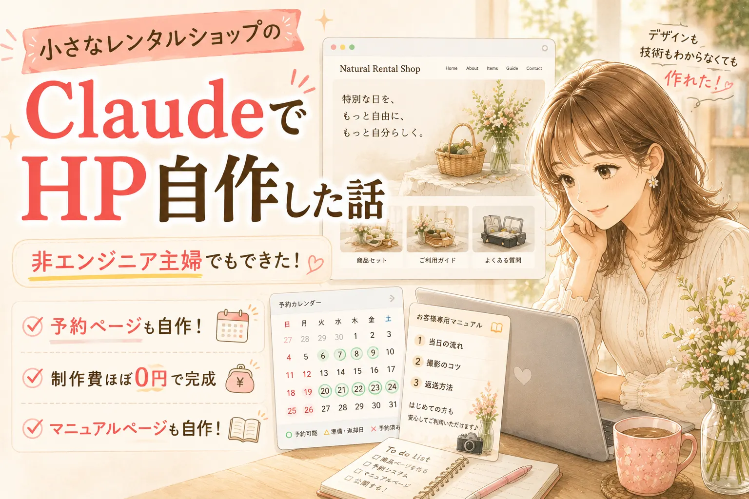 小さなレンタルショップのHPをClaudeで自作した話|外注費0円、非エンジニアでもできた