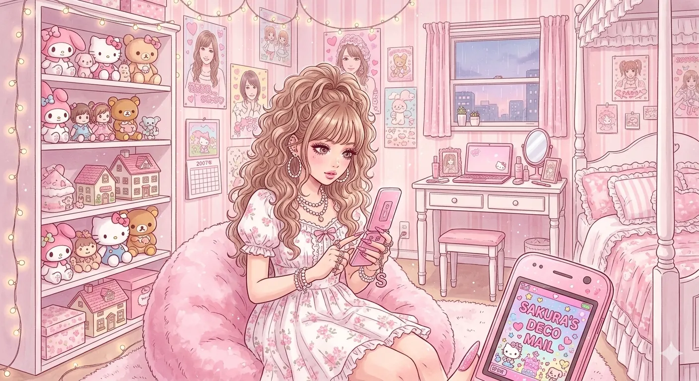 2007年ごろ、デコメを作っていた大学時代のイメージイラスト